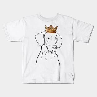 Vizsla Dog King Queen Wearing Crown Kids T-Shirt